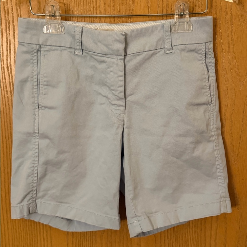 J. CREW Re-Imagined Vintage Baby Blue Chino Style Casual Shorts Women’s Size 2